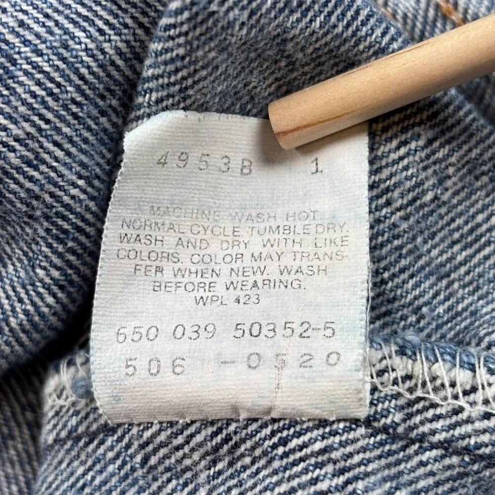 Vintage Levi's 505 Acid Wash Jeans Mens 31x30 (28x30) Denim Made In USA 80s